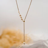 Freshwater Pearl Choker Necklace 14KGF Chain Pendant