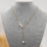 Freshwater Pearl Choker Necklace 14KGF Chain Pendant