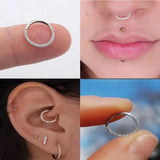 G23 Titanium Nose Ring Small Nasal Septum Cartilage Hoop Earring Piercing