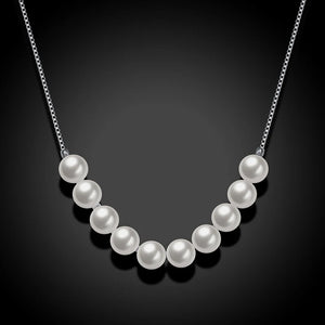 925 Silver Pearl Necklaces Chain For Women Wedding Jewelry