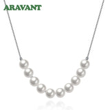 925 Silver Pearl Necklaces Chain For Women Wedding Jewelry