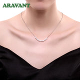 925 Silver Pearl Necklaces Chain For Women Wedding Jewelry