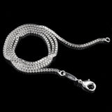 925 Sterling Silver 2MM Box Chain Necklace Men Women Jewelry