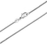 925 Sterling Silver 2MM Box Chain Necklace Men Women Jewelry