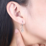 925 Sterling Silver Cat Hook Earrings Silver/Gold Women Jewelry Gift