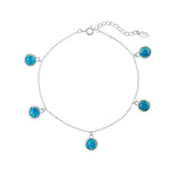 925 Sterling Silver Ocean Series Anklet for Women YMA045