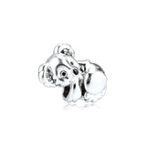 925 Sterling Silver Koala Charm Beads Fits Bracelet DIY Jewelry Gift