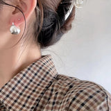 925 Sterling Silver Female Ball Earrings 18k Plating