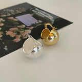 925 Sterling Silver Female Ball Earrings 18k Plating