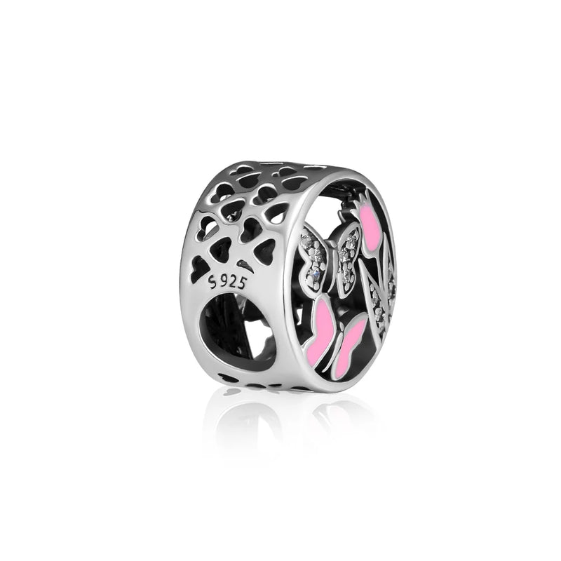 925 Sterling Silver Flower Garden Charm Fits Bracelets Women Beads