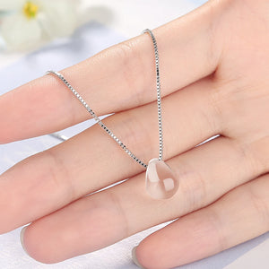 Sterling Silver Mermaid Tears Pendant Necklace for Women