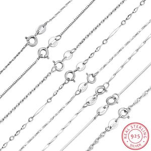 925 Sterling Silver Twisted Chain Necklace for Women