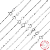 925 Sterling Silver Twisted Chain Necklace for Women