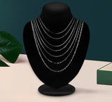 925 Sterling Silver Twisted Chain Necklace for Women