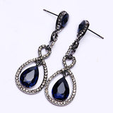 925 Silver Round Gemstone Drop Earrings Wedding Jewelry