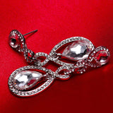 925 Silver Round Gemstone Drop Earrings Wedding Jewelry