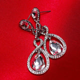 925 Silver Round Gemstone Drop Earrings Wedding Jewelry