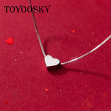 925 Sterling Silver Heart Pendant Necklace 6mm