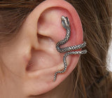 Antique 925 Sterling Silver Snake Clip Earrings for Women
