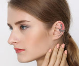 Antique 925 Sterling Silver Snake Clip Earrings for Women