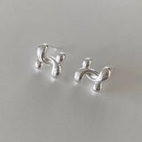 925 Silver Puppy Earrings 18k Plating
