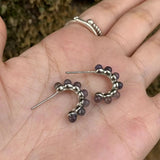 Cordierite/Iolite 925 Silver Stud Earrings for Women
