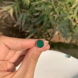 Natural Malachite 925 Sterling Silver Stud Earrings for women