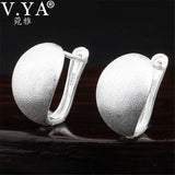 925 Sterling Silver Earring Hoop Earrings Fine Women Jewelry