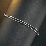 925 Sterling Silver Bracelets for Women Bead Chain Wristband Hand Charm
