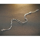 925 Sterling Silver Bracelets for Women Bead Chain Wristband Hand Charm