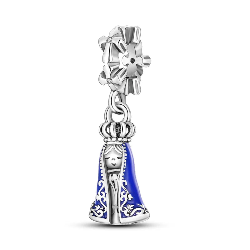 S925 Sterling Silver Pomeranian Pendant Charm for Bracelet DIY Beads