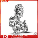S925 Sterling Silver Pomeranian Pendant Charm for Bracelet DIY Beads