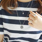 Vintage 925 Sterling Silver Dollar Coin Pendant Necklace