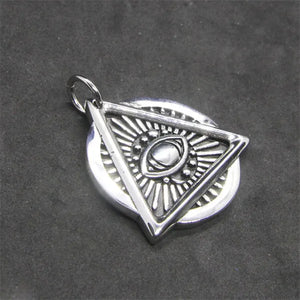 Stainless Steel All Seeing Eye Pendant Necklace
