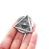 Stainless Steel All Seeing Eye Pendant Necklace