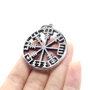 Round Hollow Pendant Stainless Steel Biker Pendant
