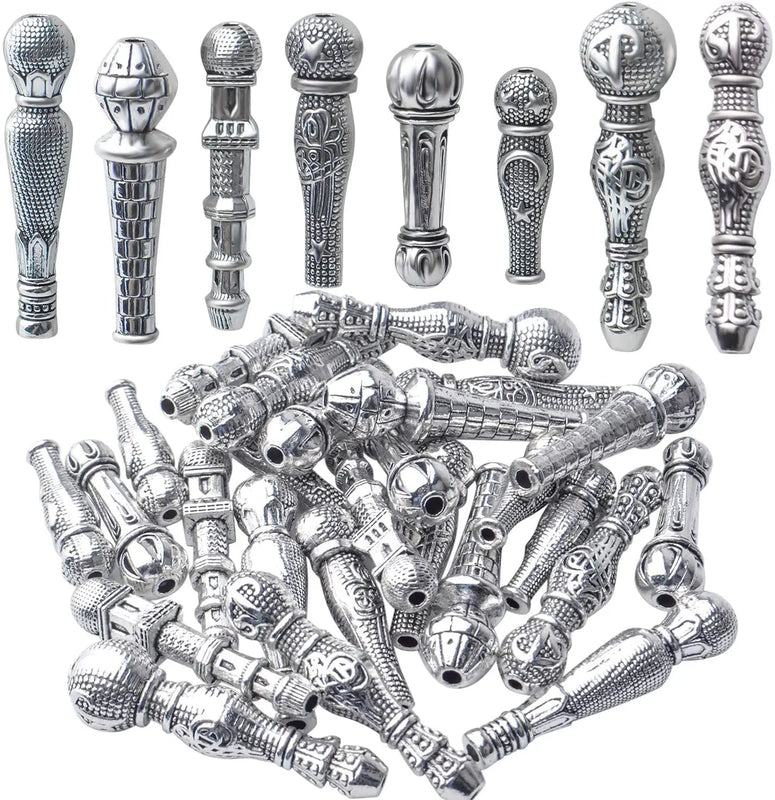 Antique Silver Cone Bead Caps for DIY Craft Jewelry Making