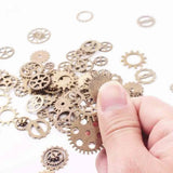 100g Mixed Metal Steam Punk Gears Jewelry Making Findings DIY Alloy Accessories