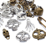 100g Antique Skulls-shaped Pendant Charms Alloys for Jewelry Making