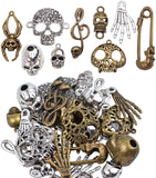 100g Antique Skulls-shaped Pendant Charms Alloys for Jewelry Making