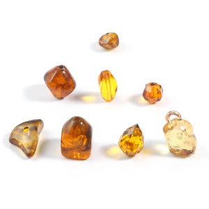 100g Acrylic Beads Irregular Amber Random Pattern 8mm Dia, 22mm x 11mm