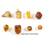 100g Acrylic Beads Irregular Amber Random Pattern 8mm Dia, 22mm x 11mm