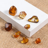 100g Acrylic Beads Irregular Amber Random Pattern 8mm Dia, 22mm x 11mm