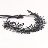 Crystal Beads Women Tiaras And Crowns Wedding Ribbon Headband
