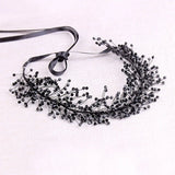 Crystal Beads Women Tiaras And Crowns Wedding Ribbon Headband