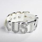 Rhinestone Choker Punk Bondage Fetish Name Collar Necklace