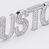 Rhinestone Choker Punk Bondage Fetish Name Collar Necklace
