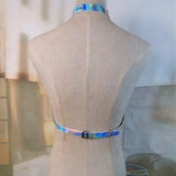 Punk Gothic Chain Metal Holographic Bra Top Harness Straps
