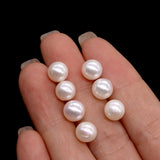 Natural Freshwater Pearls Beads Round Loose DIY Earrings Supplies