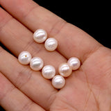 Natural Freshwater Pearls Beads Round Loose DIY Earrings Supplies